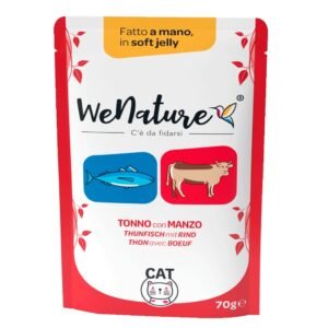 Wenature Gatto Busta In Jelly Adulto Tonno & Manzo 70 Gr