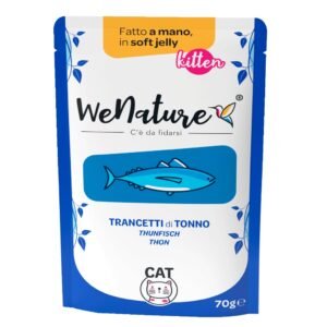 Wenature Gatto Busta In Jelly Kitten Trancetti Di Tonno 70 Gr