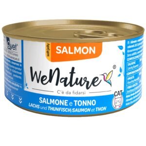 Wenature Gatto Lattina In Jelly Adulto Salmone & Tonno 85 Gr