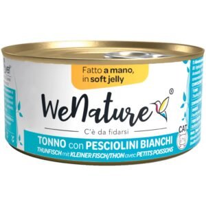 Wenature Gatto Lattina In Jelly Adulto Tonno & Pesciolini Bianchi 85 Gr
