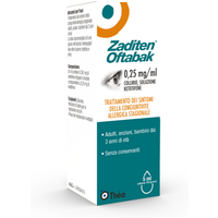 Zaditen Oftabak Collirio Multidose Senza Conservanti 0,25mg/ml Ketotifene Congiuntivite Allergica Stagionale, 5ml