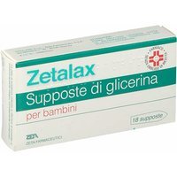 Zetalax Supposte di Glicerina 1375mg per Bambini, 18 Supposte