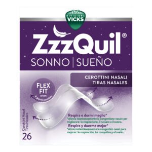 ZzzQuil Sonno Strisce Nasali per Smettere di Russare 26 Cerotti